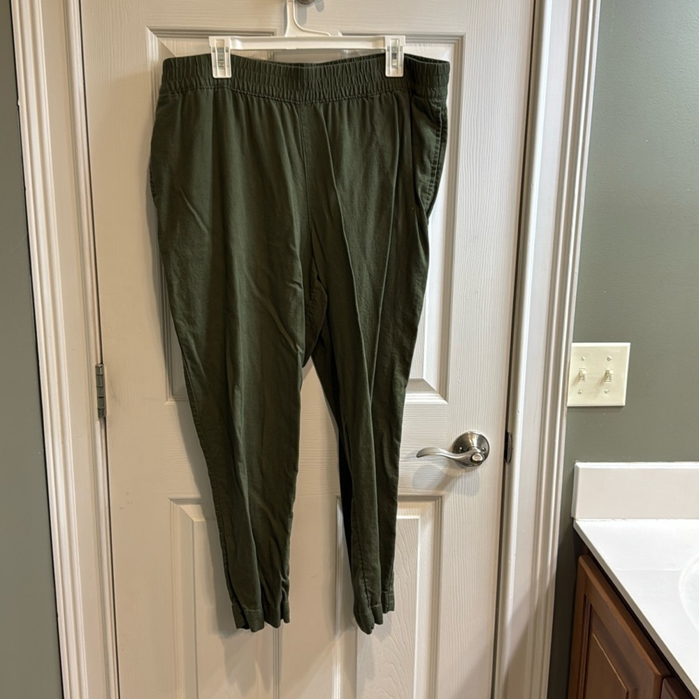 Old Navy Green Linen Pants